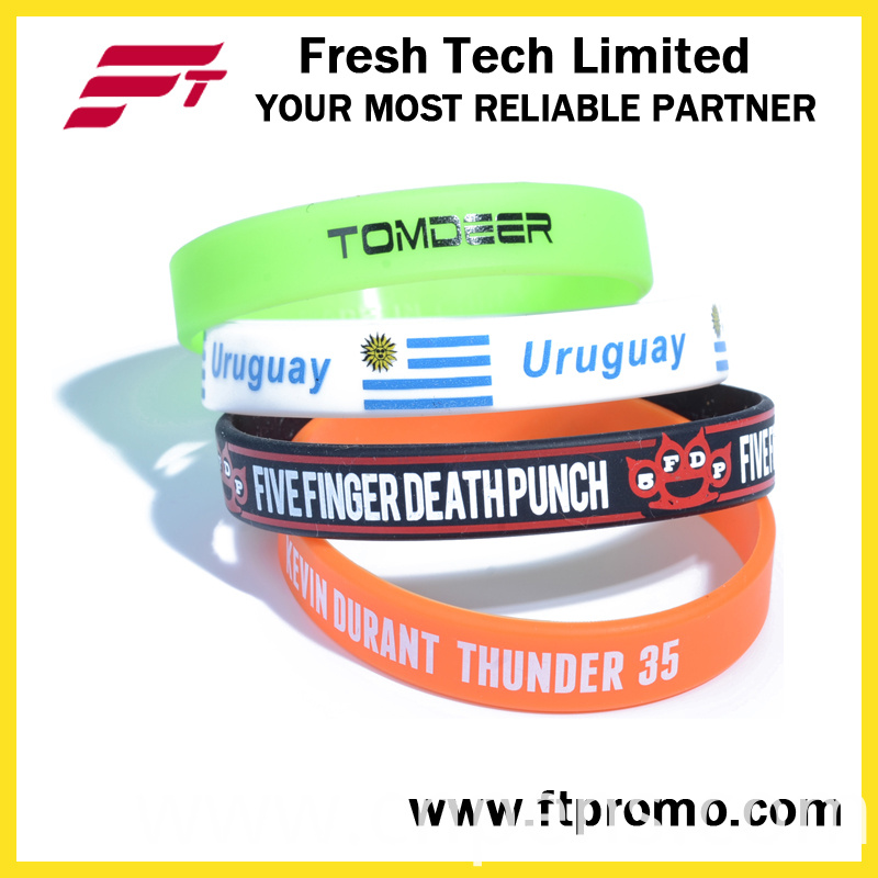 Wholesale Pure Color Silicone Wristband With Your Logo